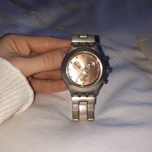 Rose Gold Swatch Watch